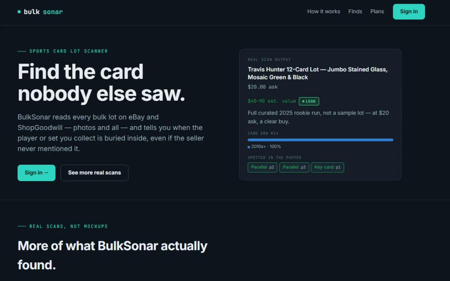 BulkSonar.com website screenshot
