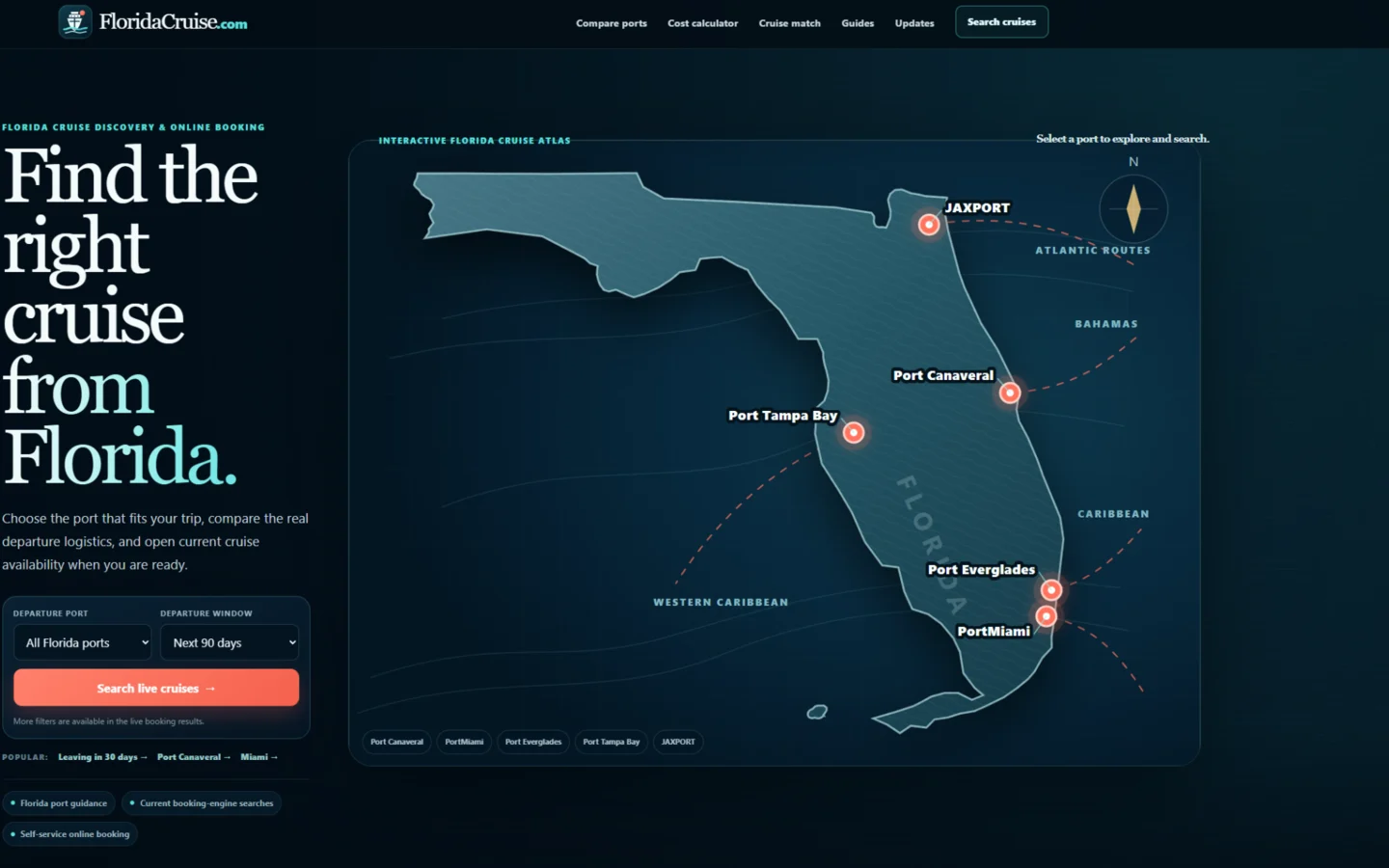 FloridaCruise.com website screenshot