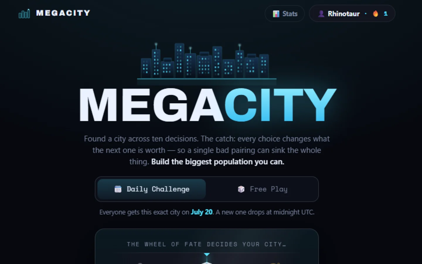 MegaCity.gg website screenshot